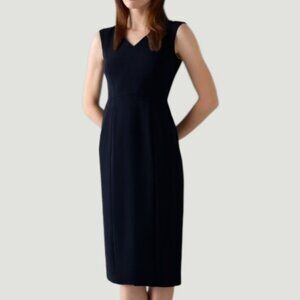 Icone sleeveless sheath midi dress black women's size 2